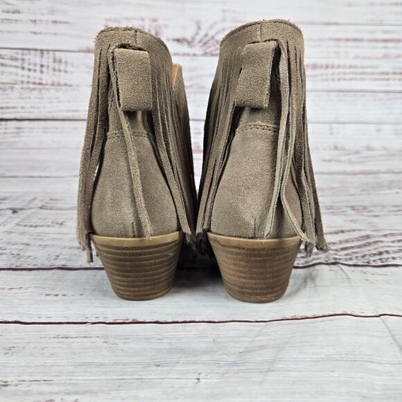DINGO JuJu Short Zipper Booties 7M Western Fringe Suede Leather Boots Cowgirl - Picture 5 of 9